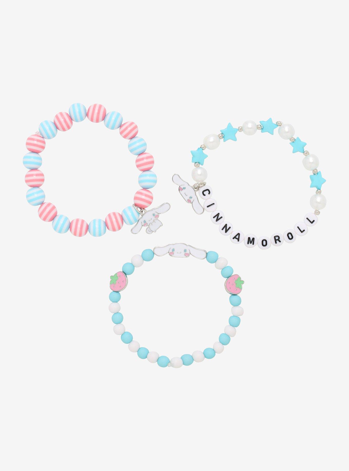 Cartoon Anime Cute Cinnamoroll Dog Bracelet Shell Beading Bangle