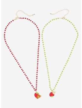 Rilakkuma Strawberry Beaded Best Friend Necklace Set, , hi-res