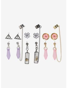 Harry Potter Crystal Floral Cuff Earring Set, , hi-res