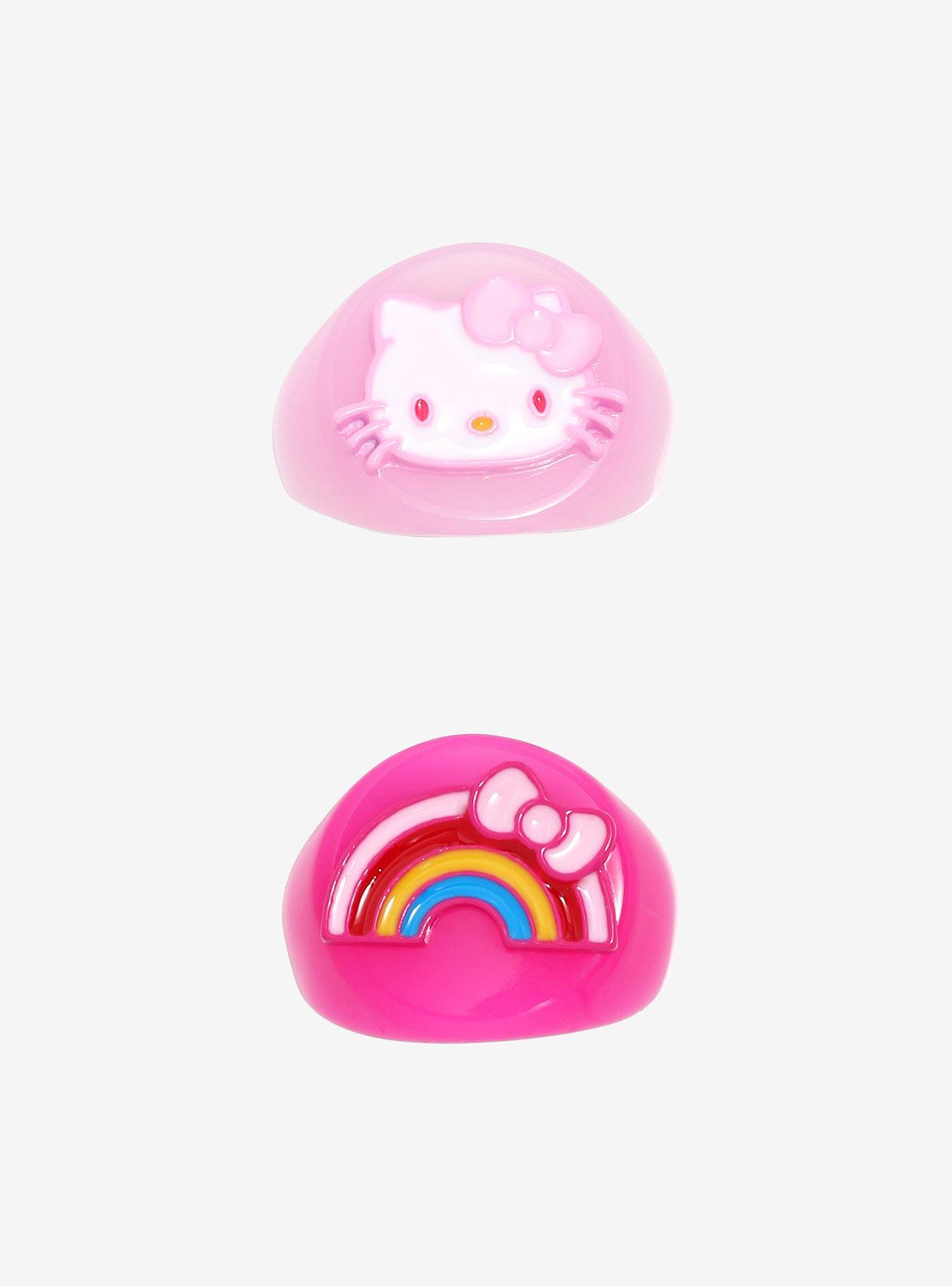 Hello Kitty Rainbow Chunky Ring Set, , hi-res