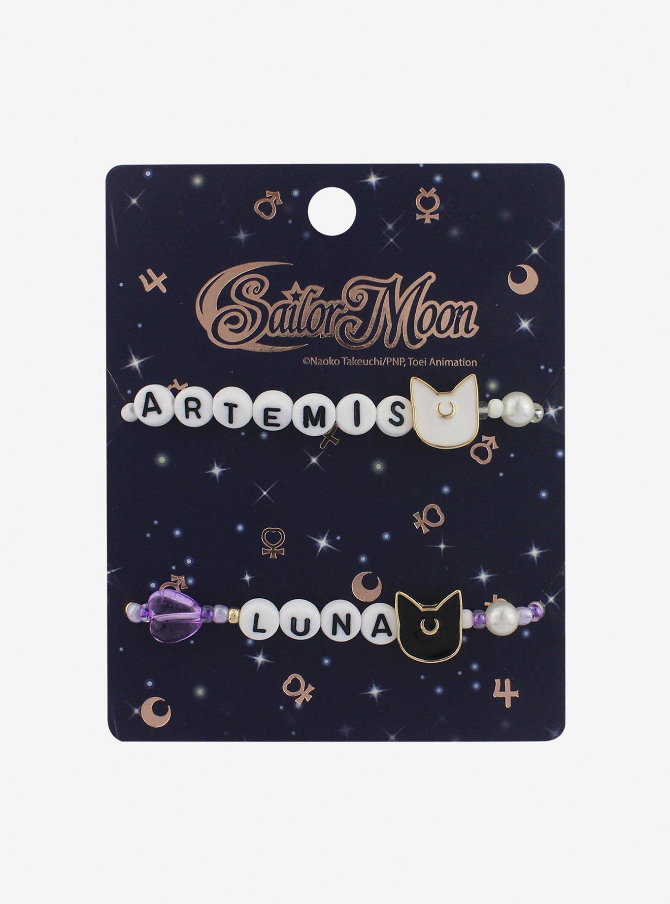 Sailor Moon Artemis & Luna Bead Bracelet Set, , hi-res