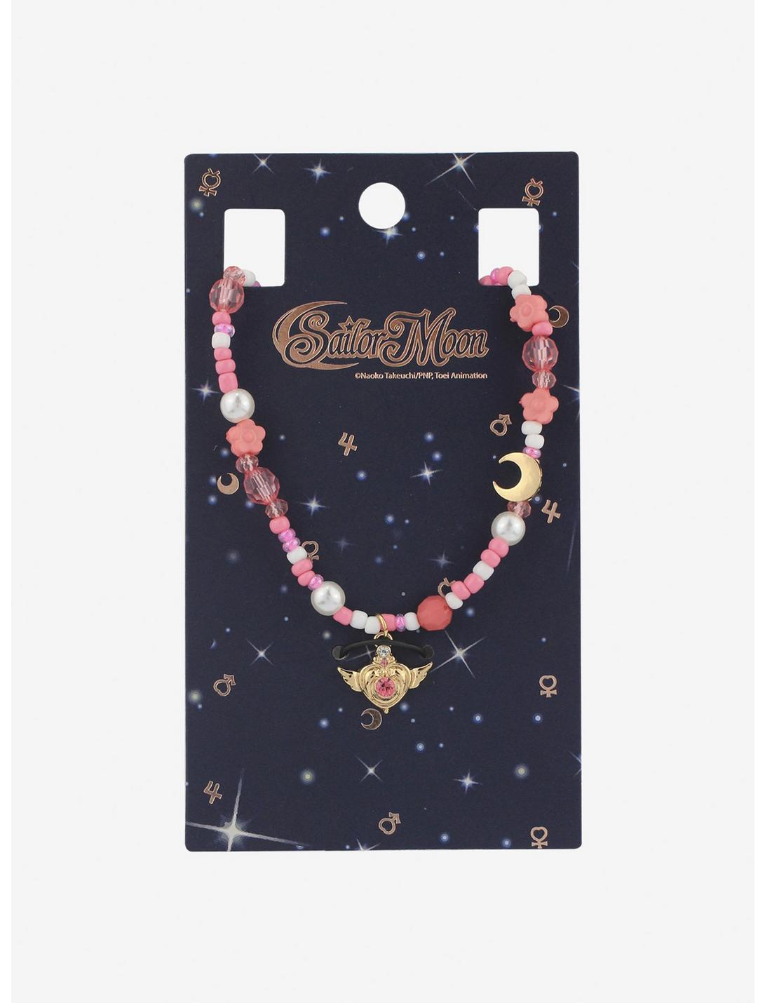 Sailor Moon Beaded Heart Necklace, , hi-res