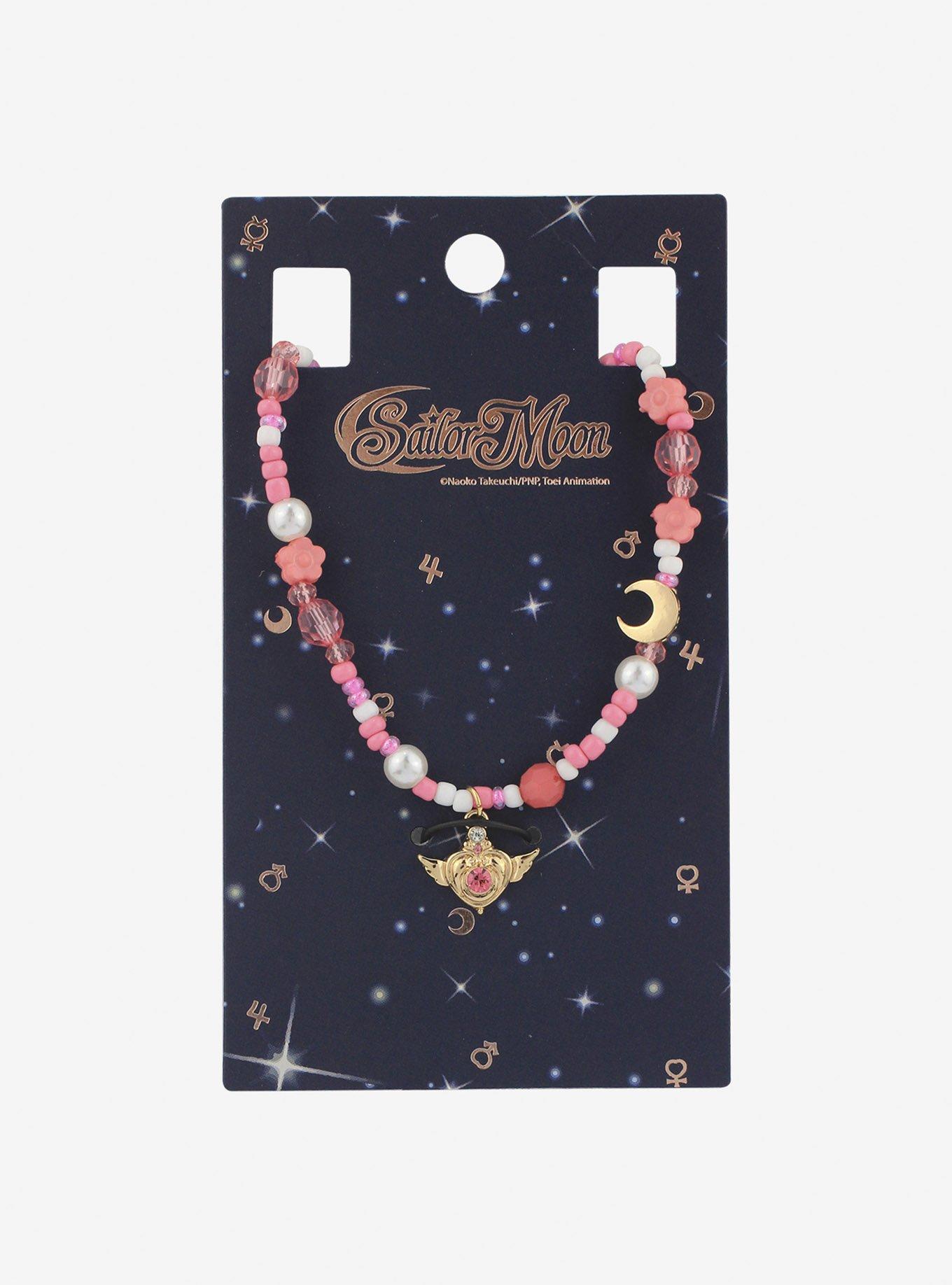 Sailor Moon Beaded Heart Necklace, , hi-res