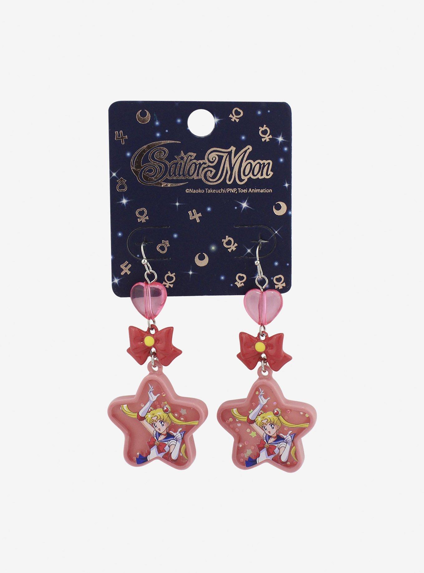 Sailor Moon Glitter Fill Drop Earrings, , hi-res