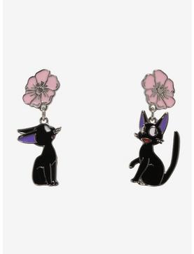 Studio Ghibli Kiki's Delivery Service Jiji Floral Drop Earrings, , hi-res