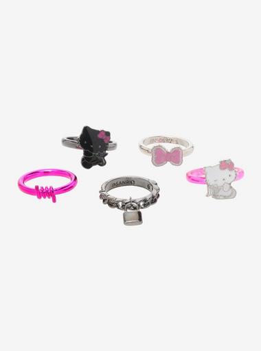 Hello kitty on sale ring set