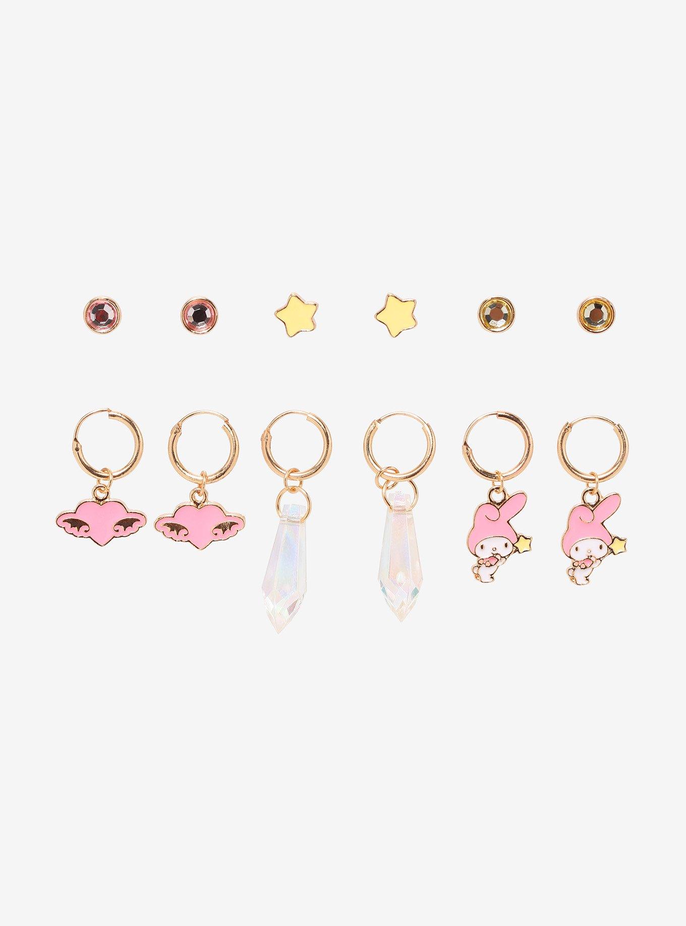 My Melody Star Charm Earring Set, , hi-res