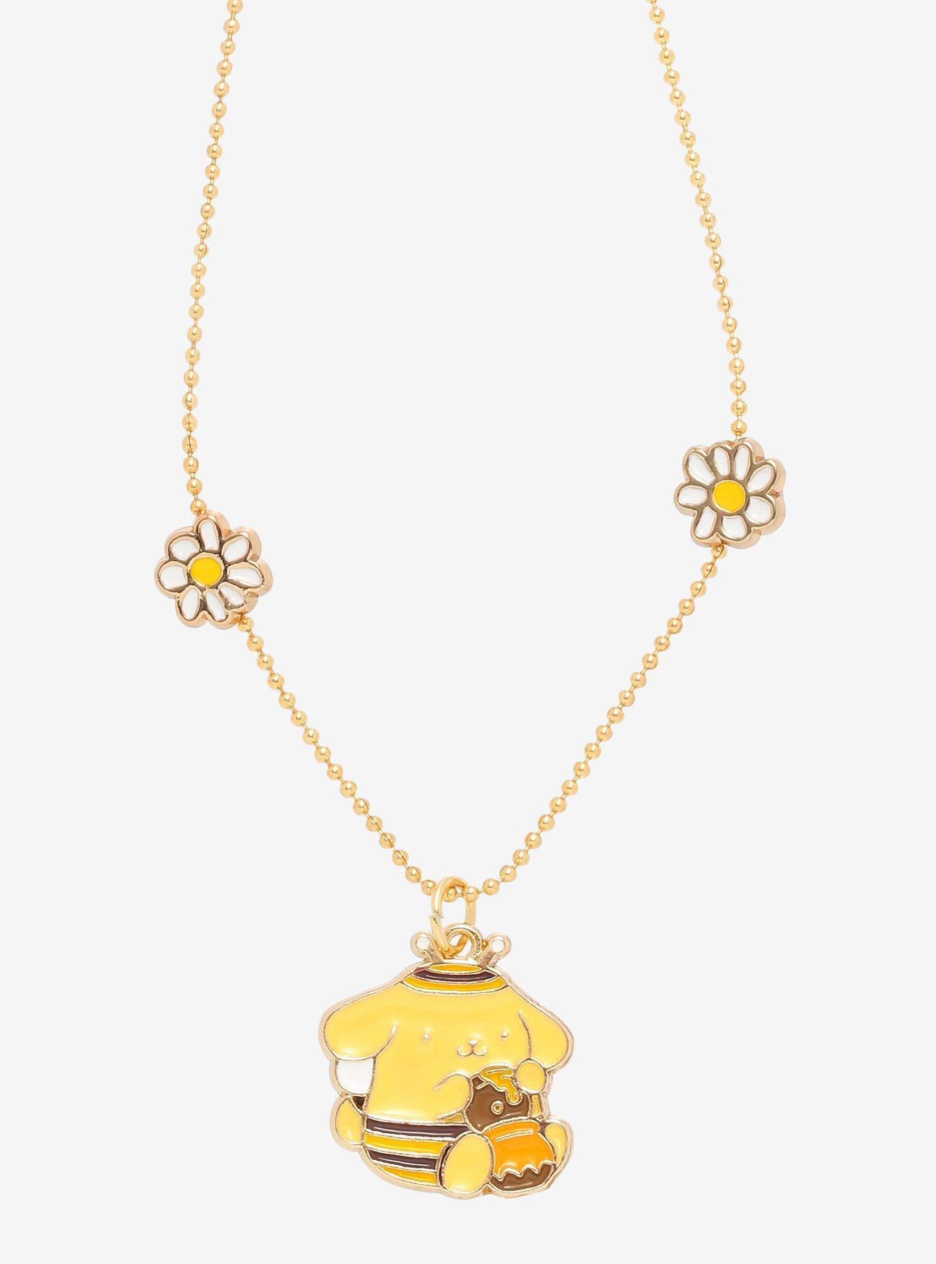 Pompompurin Bumblebee Daisy Necklace, , hi-res
