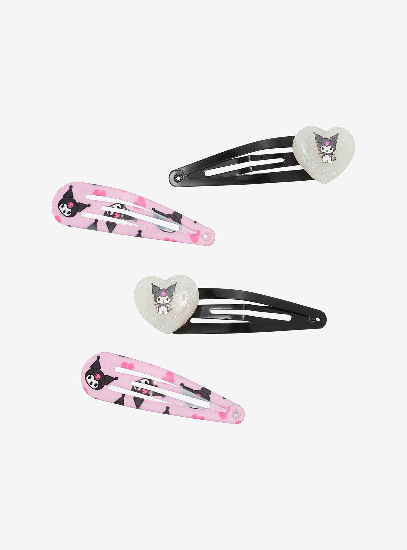 Kuromi Heart Charm Hair Clip Set Hot Topic