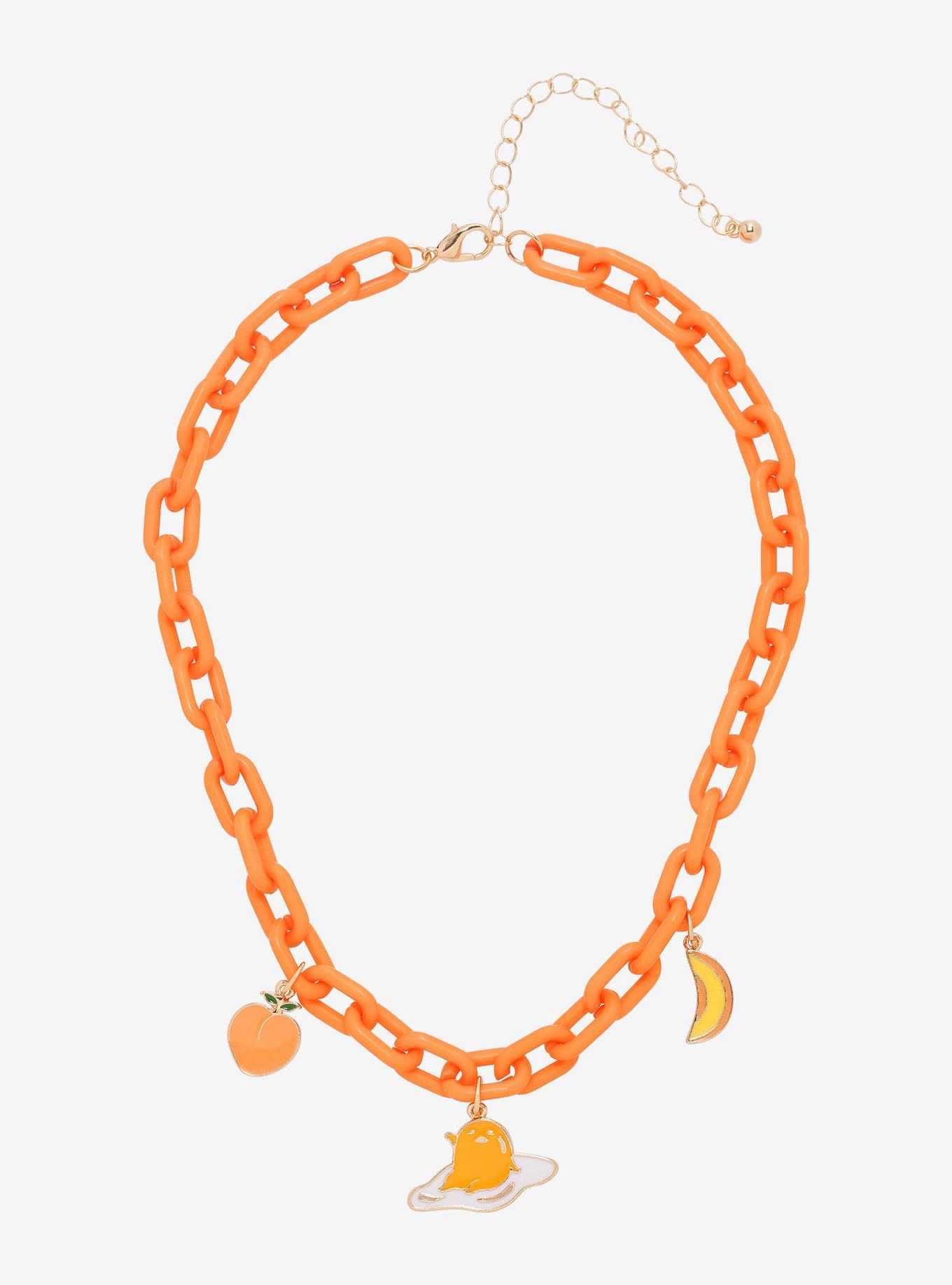 Gudetama Peaches Chunky Chain Necklace, , hi-res
