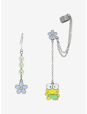 Keroppi Flower Mismatch Cuff Earrings, , hi-res