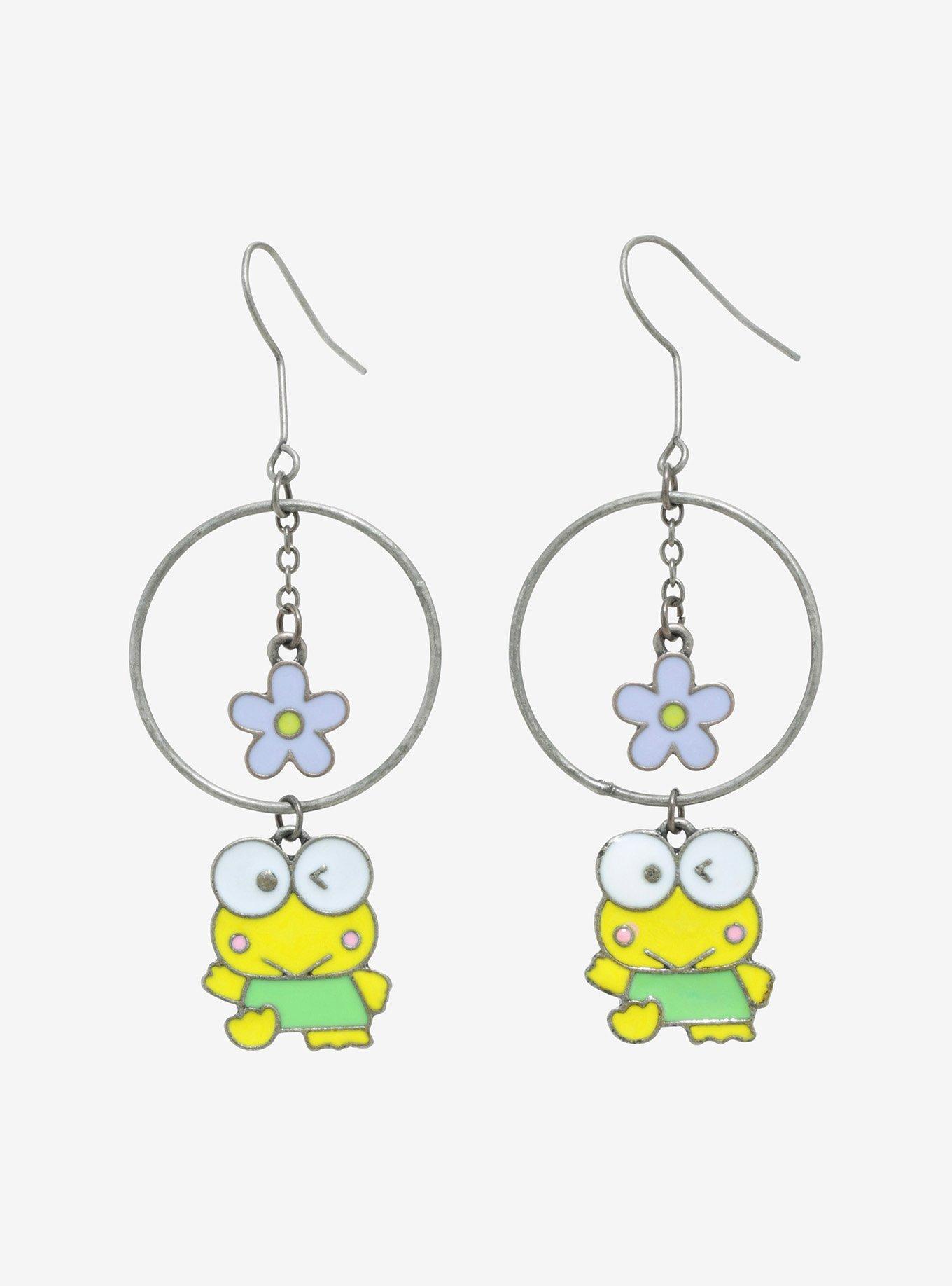 Keroppi Floral Drop Earrings, , hi-res