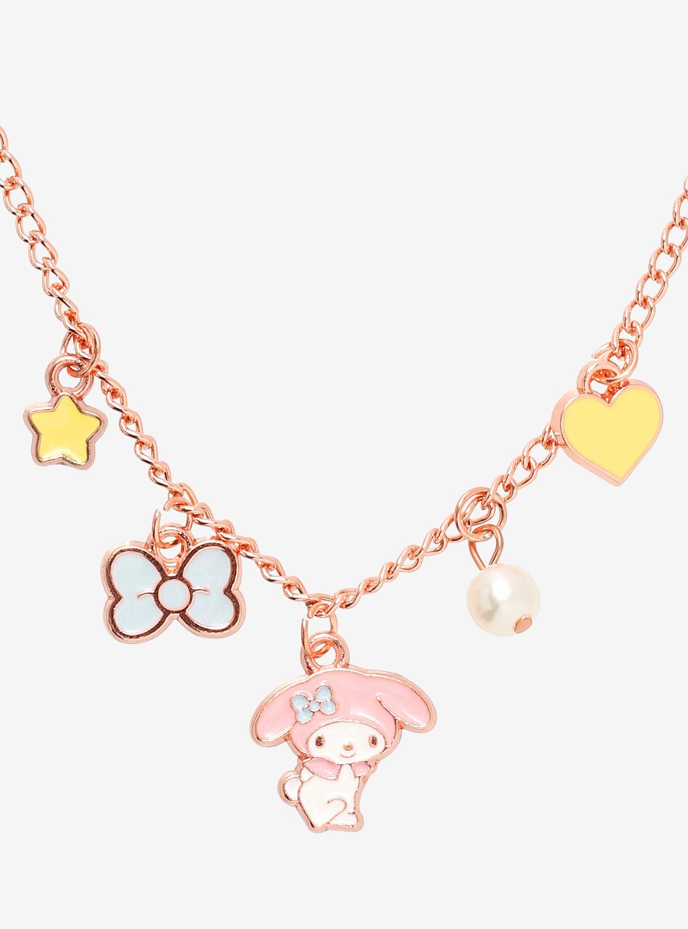 My Melody Rose Gold Charm Necklace | Hot Topic