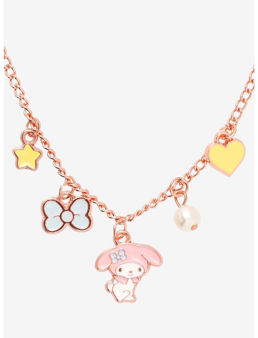 My Melody Rose Gold Charm Necklace, , hi-res