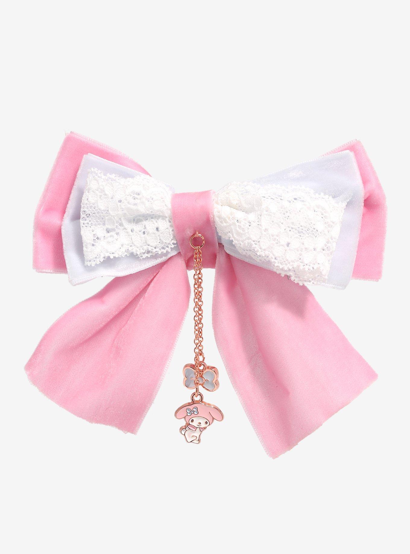 My Melody Lace Charm Hair Bow, , hi-res