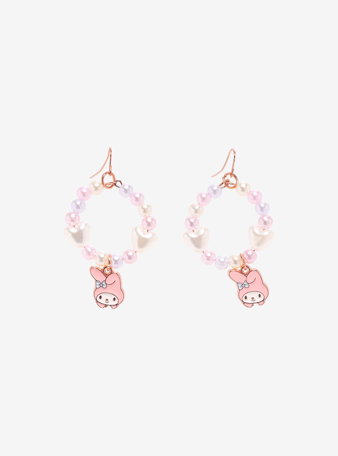 My Melody Beaded Hoop Earrings | Hot Topic