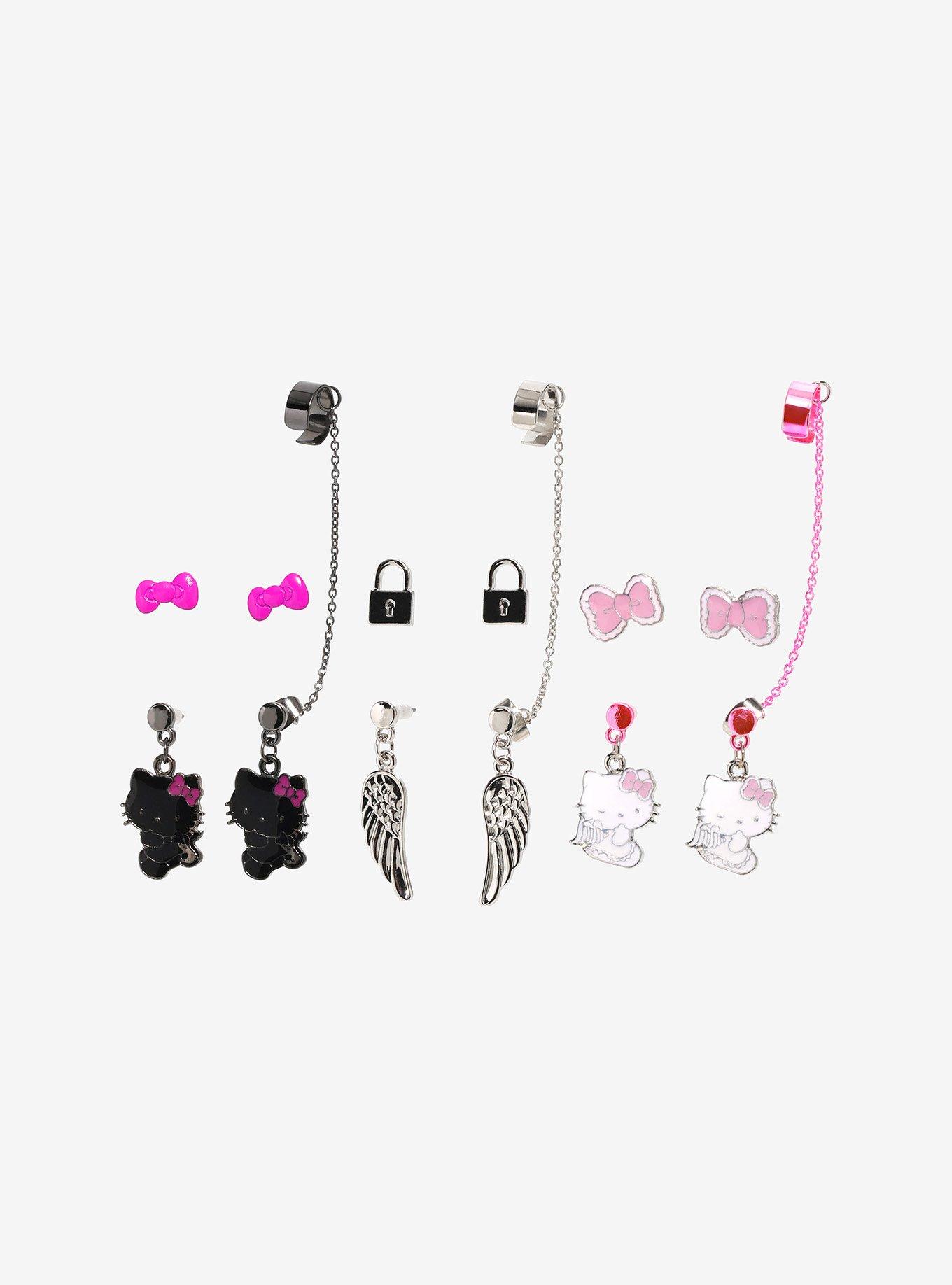 Hello Kitty Devil & Angel Cuff Earring Set, , hi-res