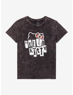 Hello Kitty Punk Dark Wash Girls T-Shirt, , hi-res