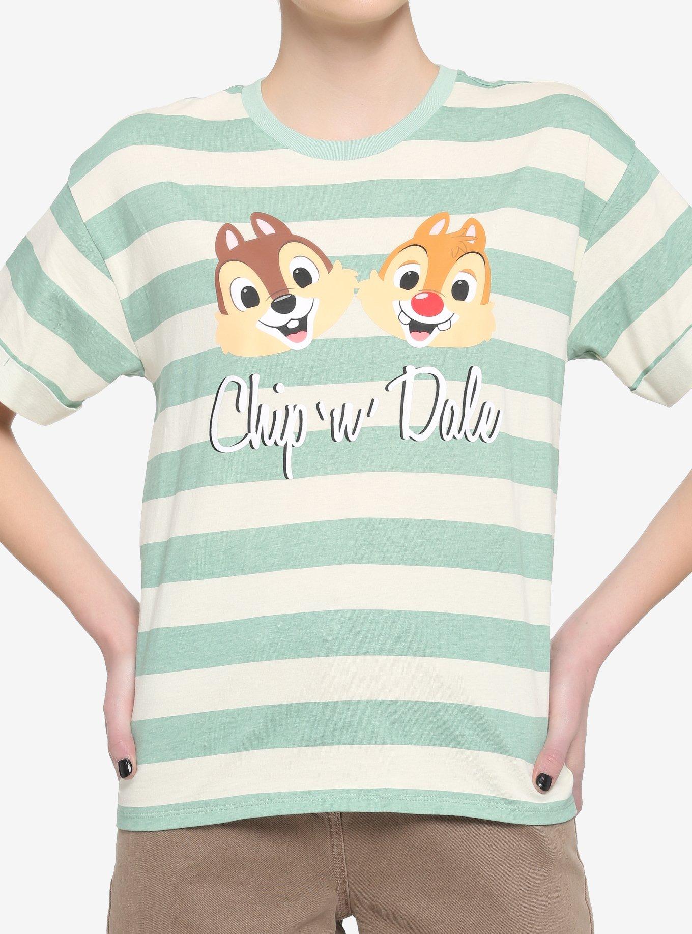 Her Universe Disney Chip 'N' Dale Stripe Boxy Girls T-Shirt, MULTI, hi-res