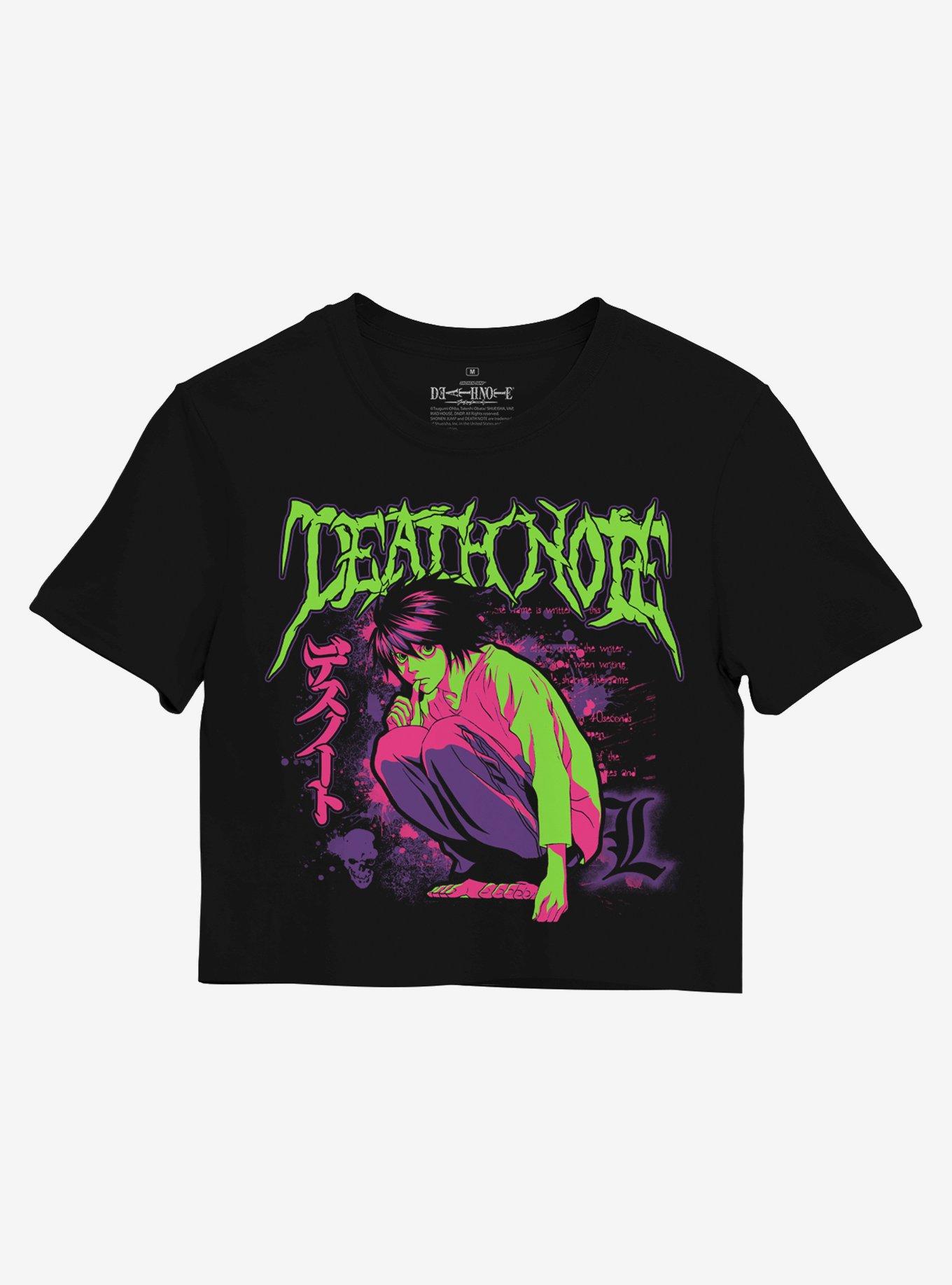 Death Note L Girls Crop T-Shirt, MULTI, hi-res