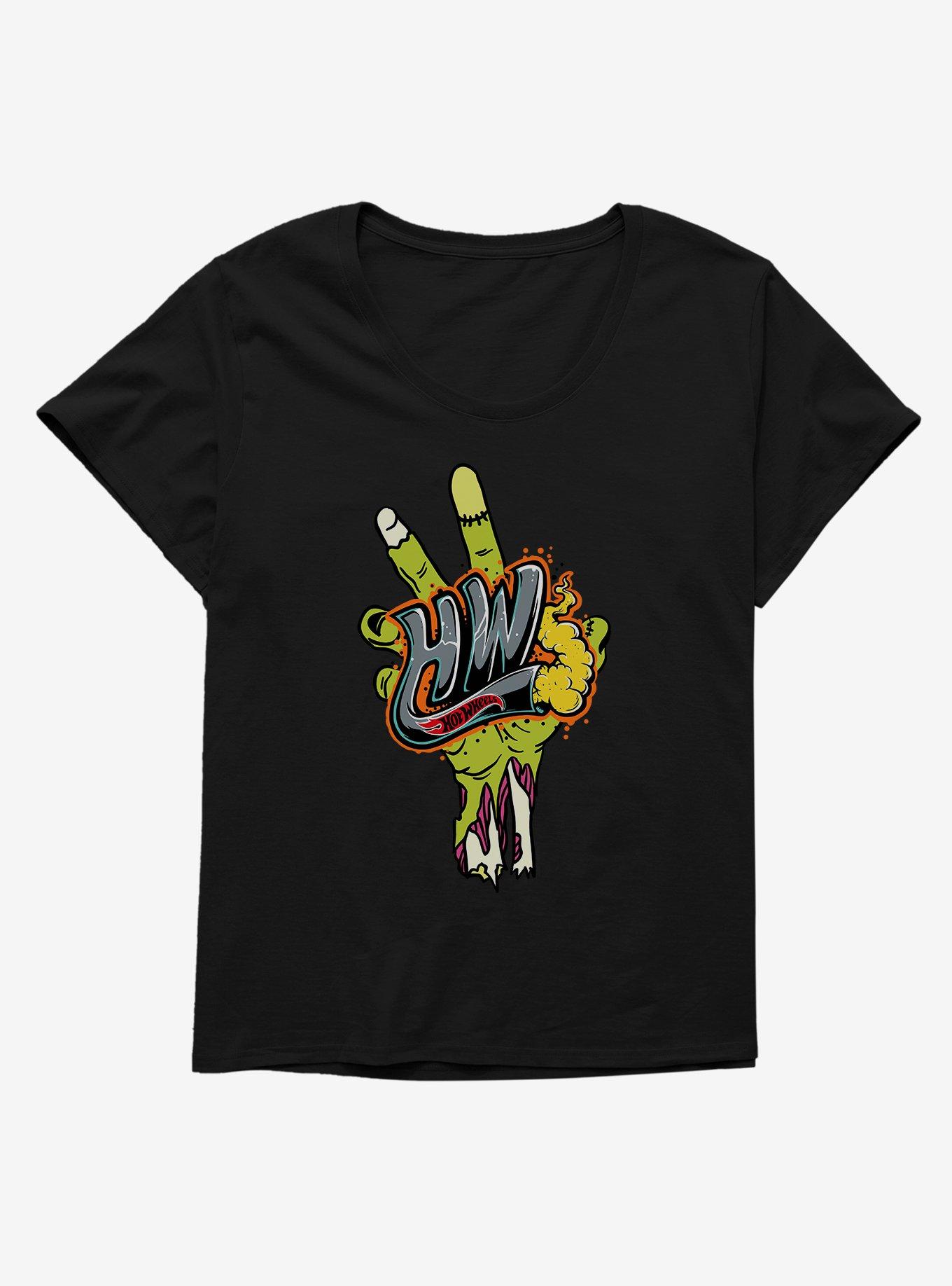 Hot Wheels Halloween Zombie Hand Girls T-Shirt Plus Size, BLACK, hi-res