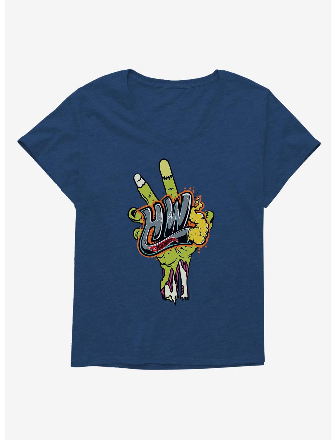 Hot Wheels Halloween Zombie Hand Girls T-Shirt Plus Size, ATHLETIC NAVY, hi-res