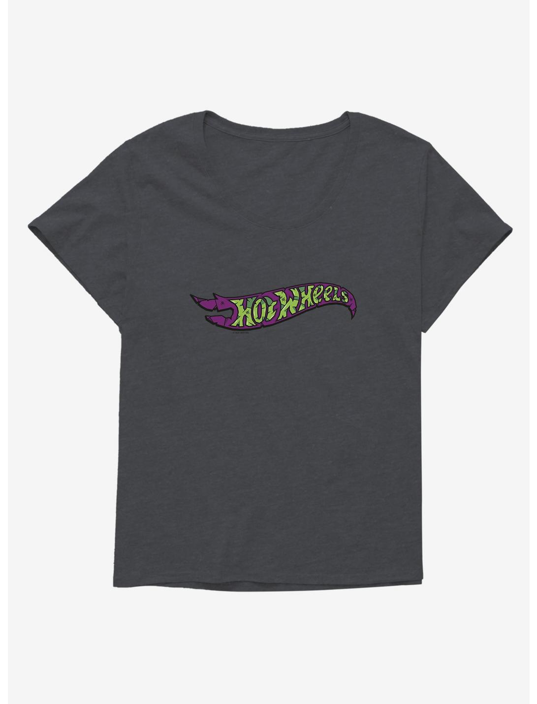 Hot Wheels Spooky Logo Girls T-Shirt Plus Size, CHARCOAL HEATHER, hi-res