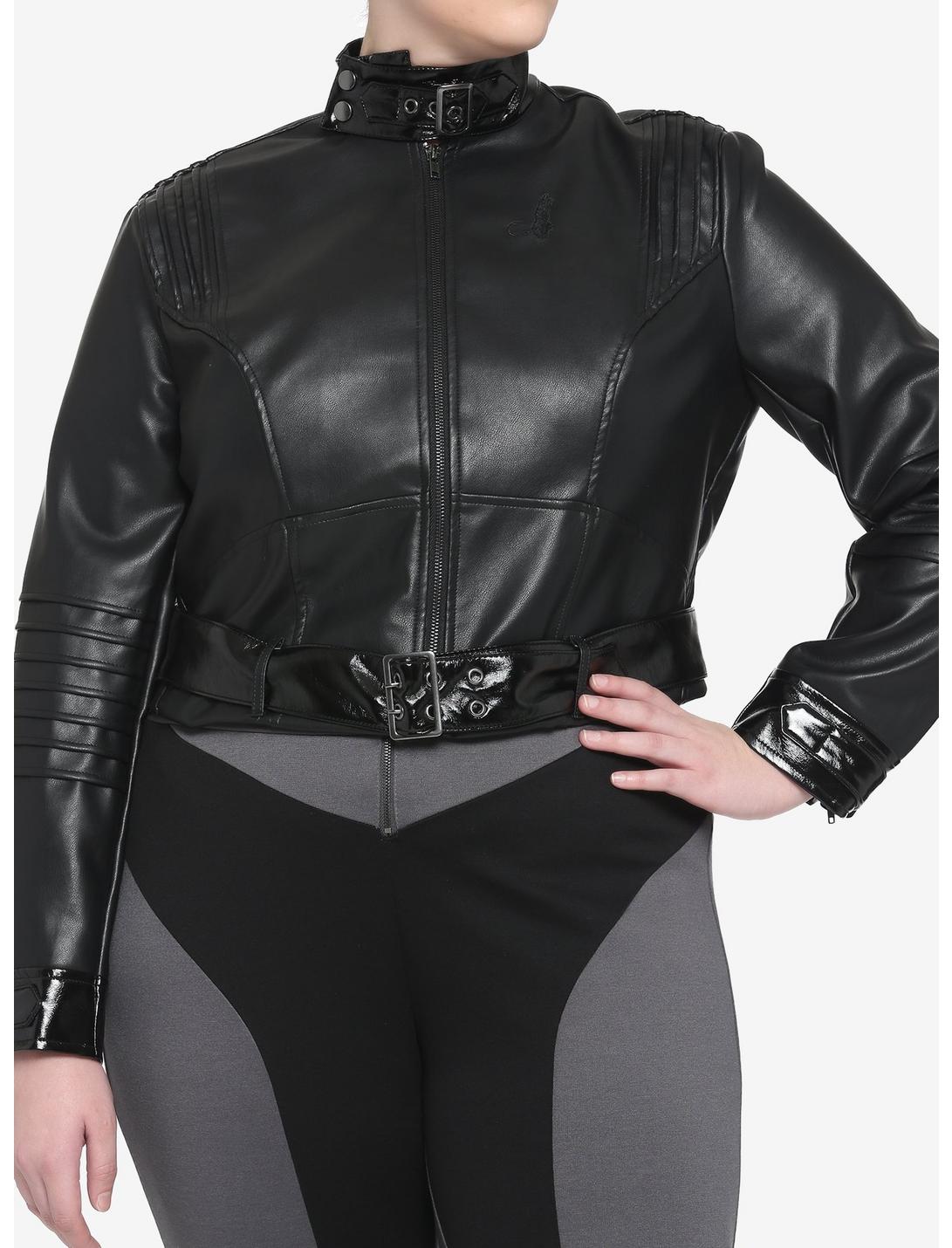 DC Comics The Batman Catwoman Girls Faux Leather Jacket Plus Size, MULTI, hi-res