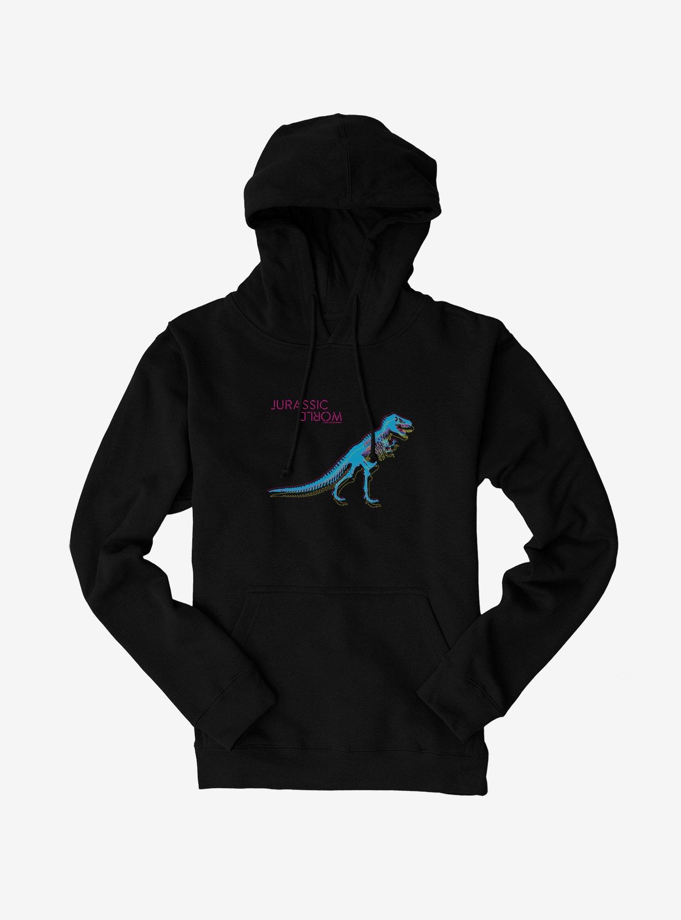 Jurassic World Neon Velociraptor Hoodie Hot Topic