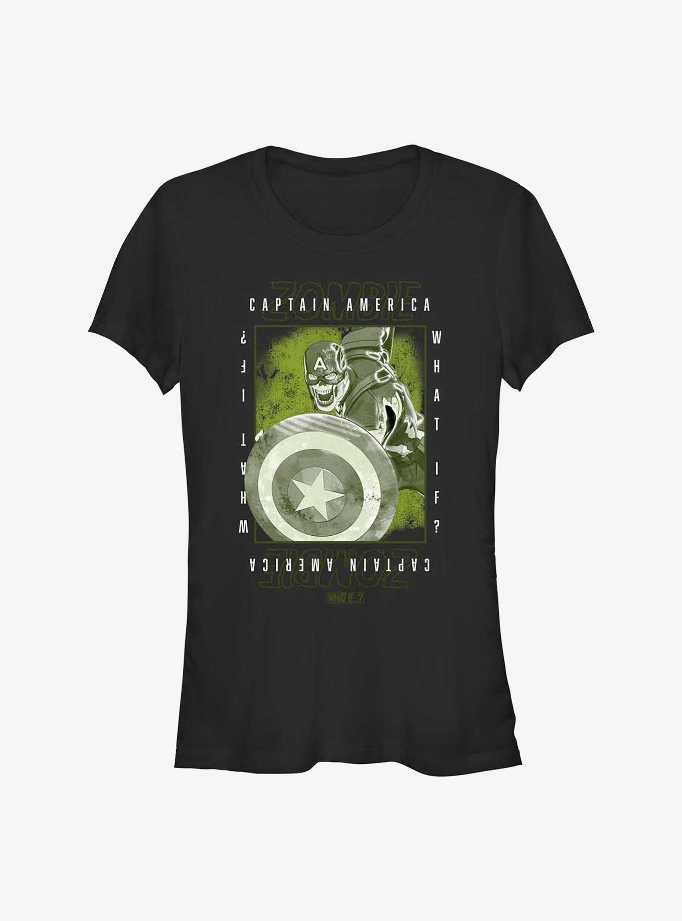 Marvel What If...? Boxed Zombie Captain America Girls T-Shirt, BLACK, hi-res