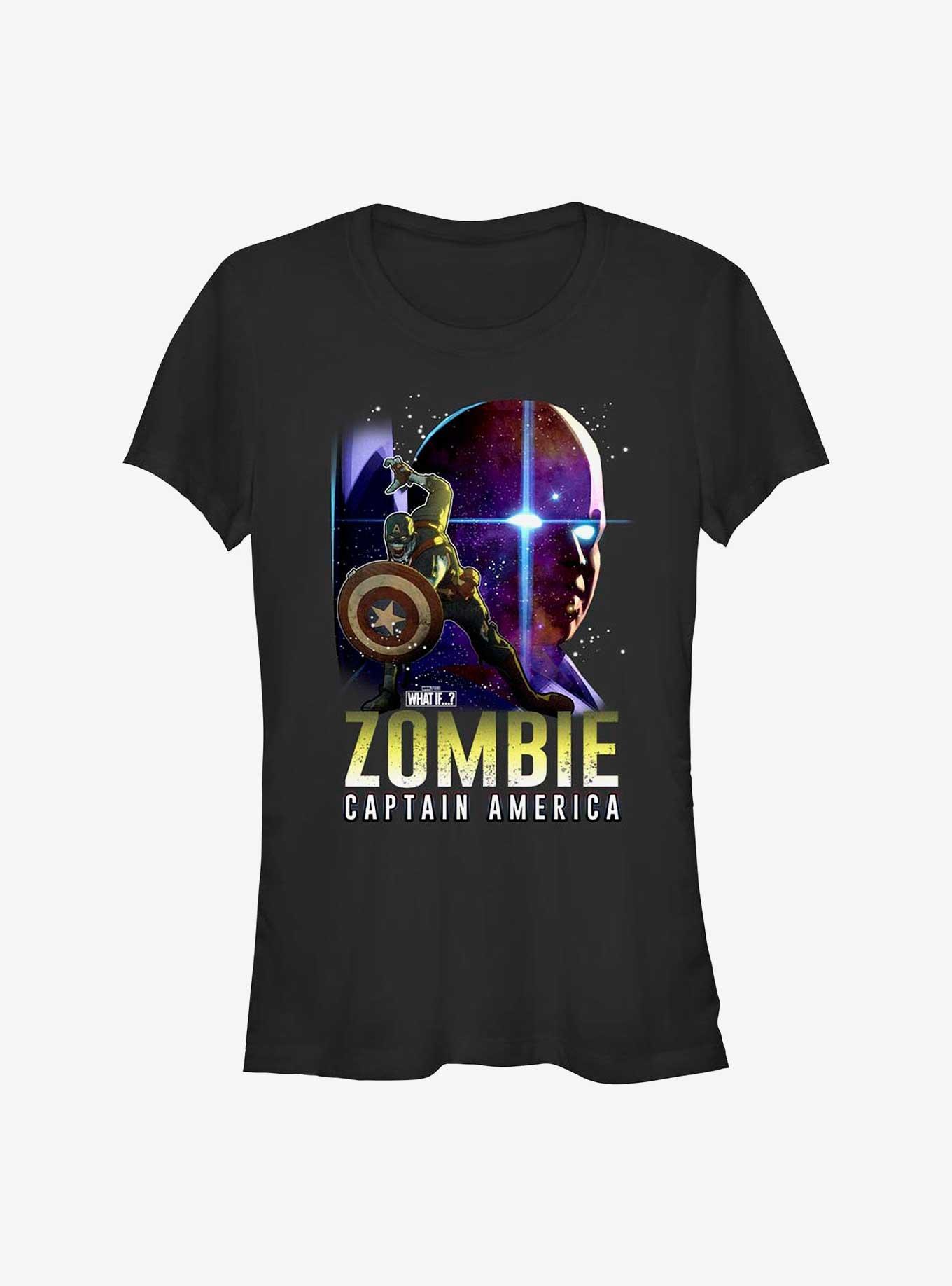 Marvel What If...? Zombie Captain America & The Watcher Girls T-Shirt, BLACK, hi-res