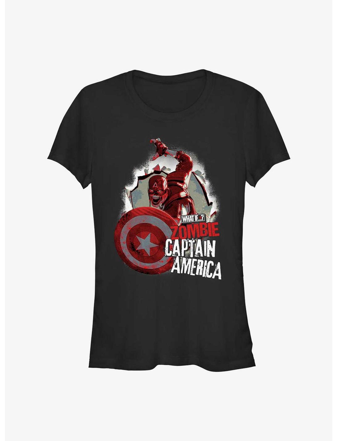 Marvel What If...? Breakthrough Zombie Captain America Girls T-Shirt, BLACK, hi-res