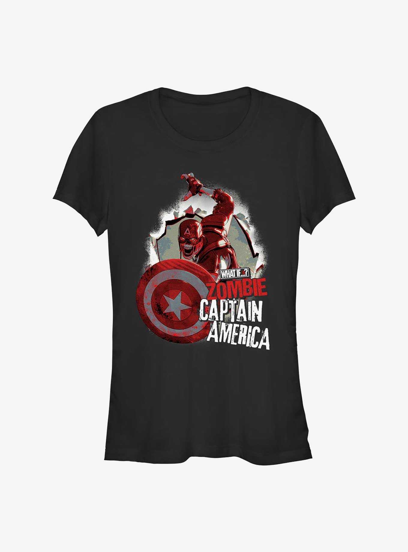 Marvel What If...? Breakthrough Zombie Captain America Girls T-Shirt, , hi-res