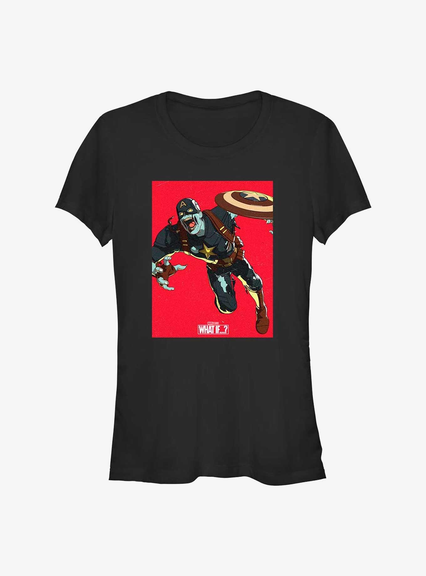 Marvel What If...? Zombie Captain America Girls T-Shirt, BLACK, hi-res