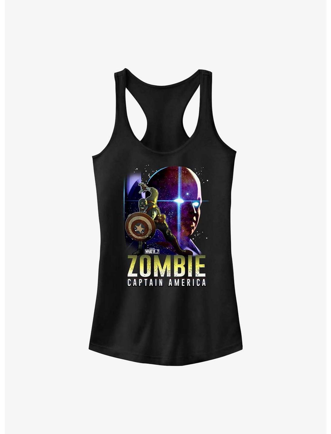 Marvel What If...? Zombie Captain America & The Watcher Girls Tank, BLACK, hi-res
