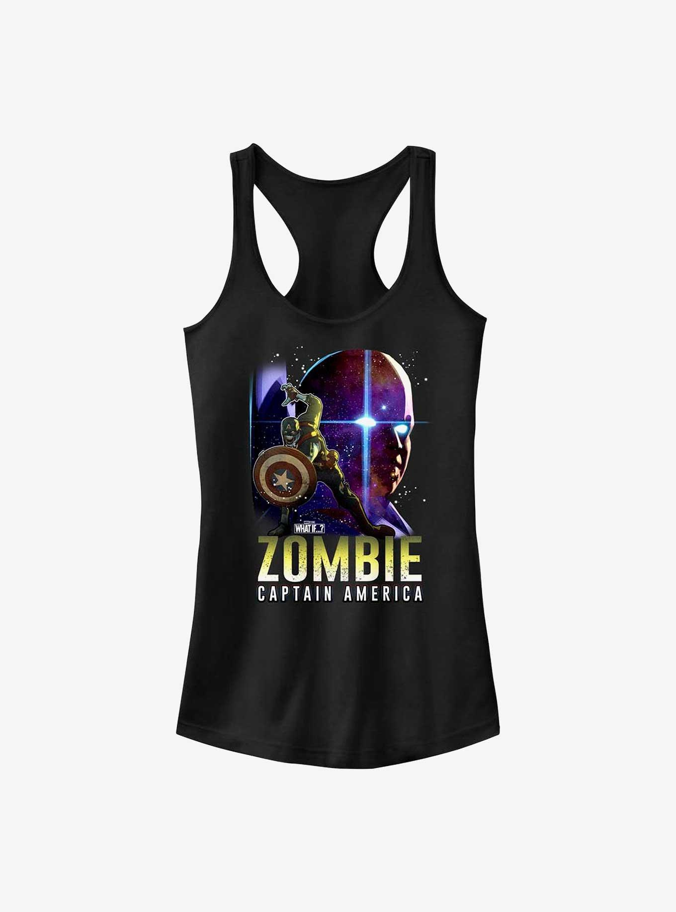 Marvel What If...? Zombie Captain America & The Watcher Girls Tank, BLACK, hi-res