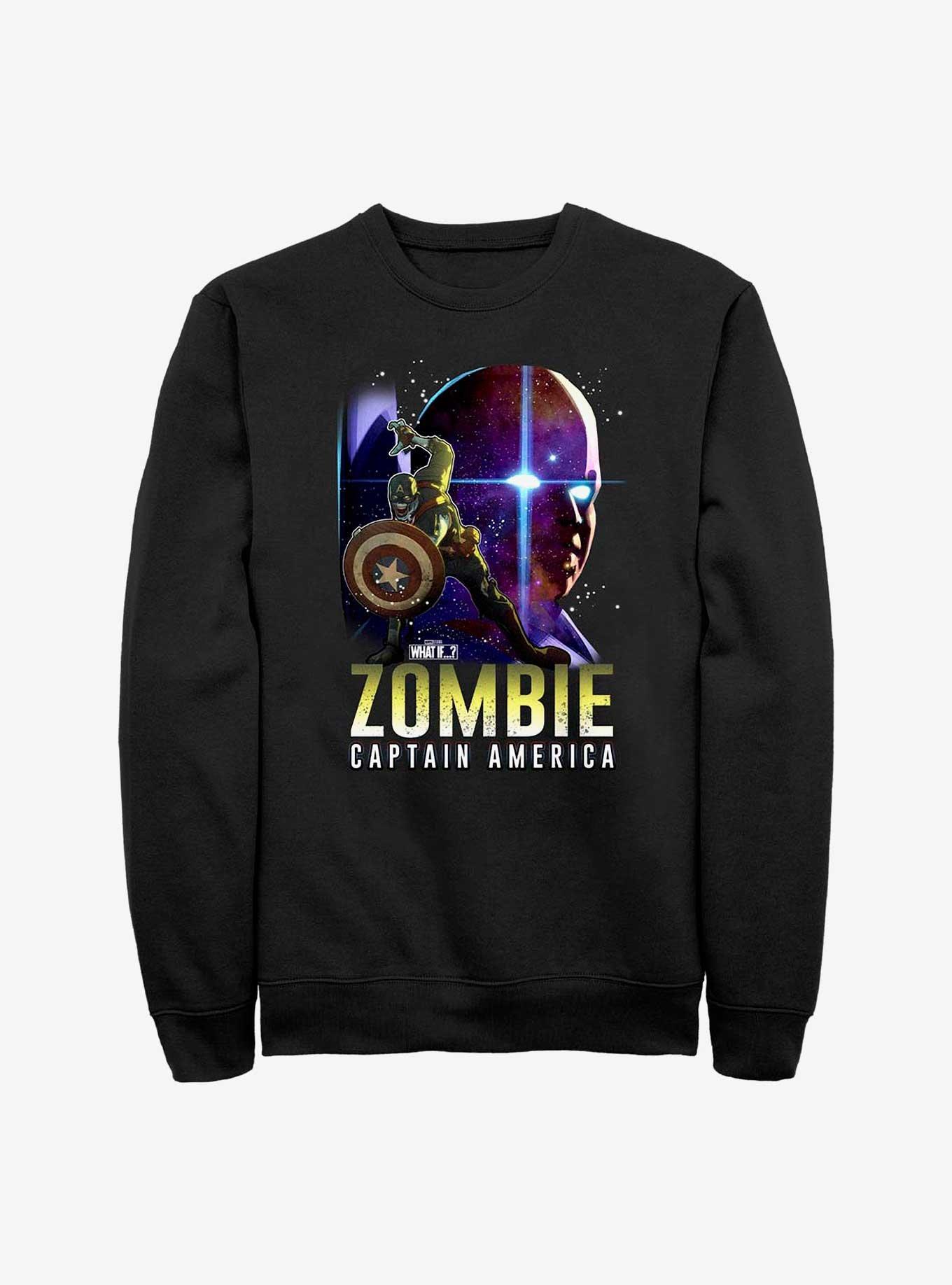 Marvel What If...? Zombie Captain America & The Watcher Sweatshirt, BLACK, hi-res