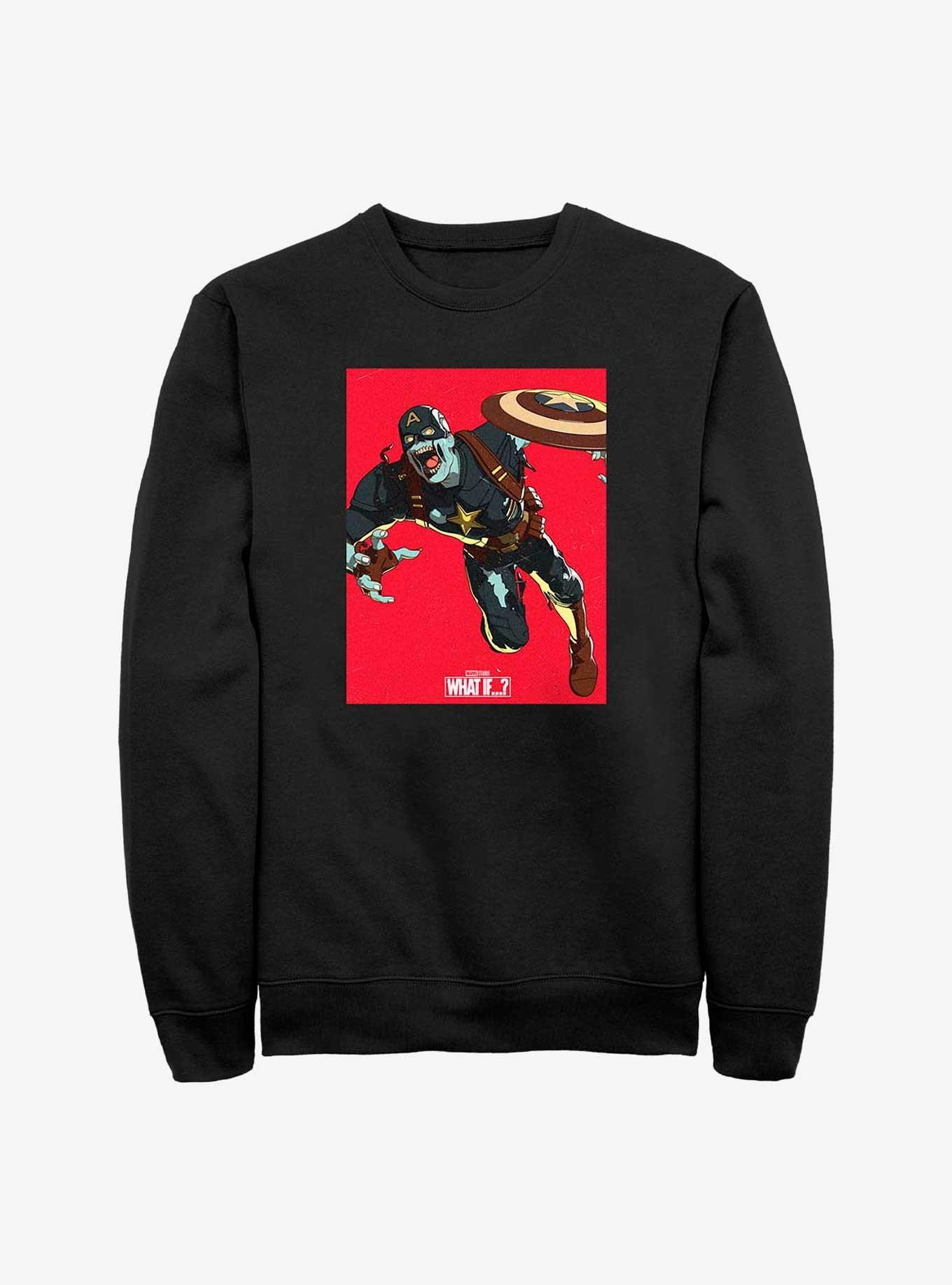 Marvel What If...? Zombie Captain America Sweatshirt, BLACK, hi-res