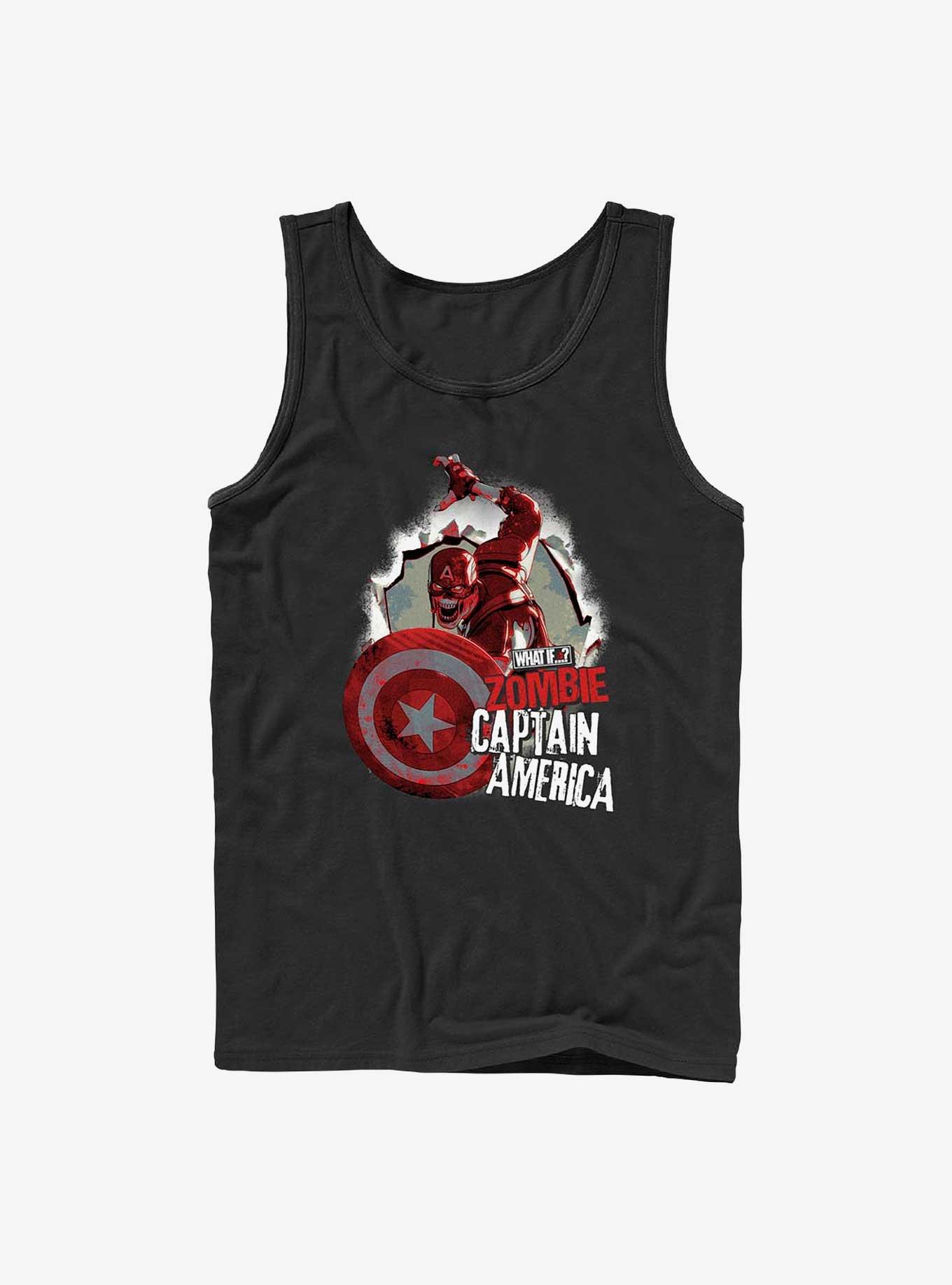 Marvel What If...? Breakthrough Zombie Captain America Tank, BLACK, hi-res