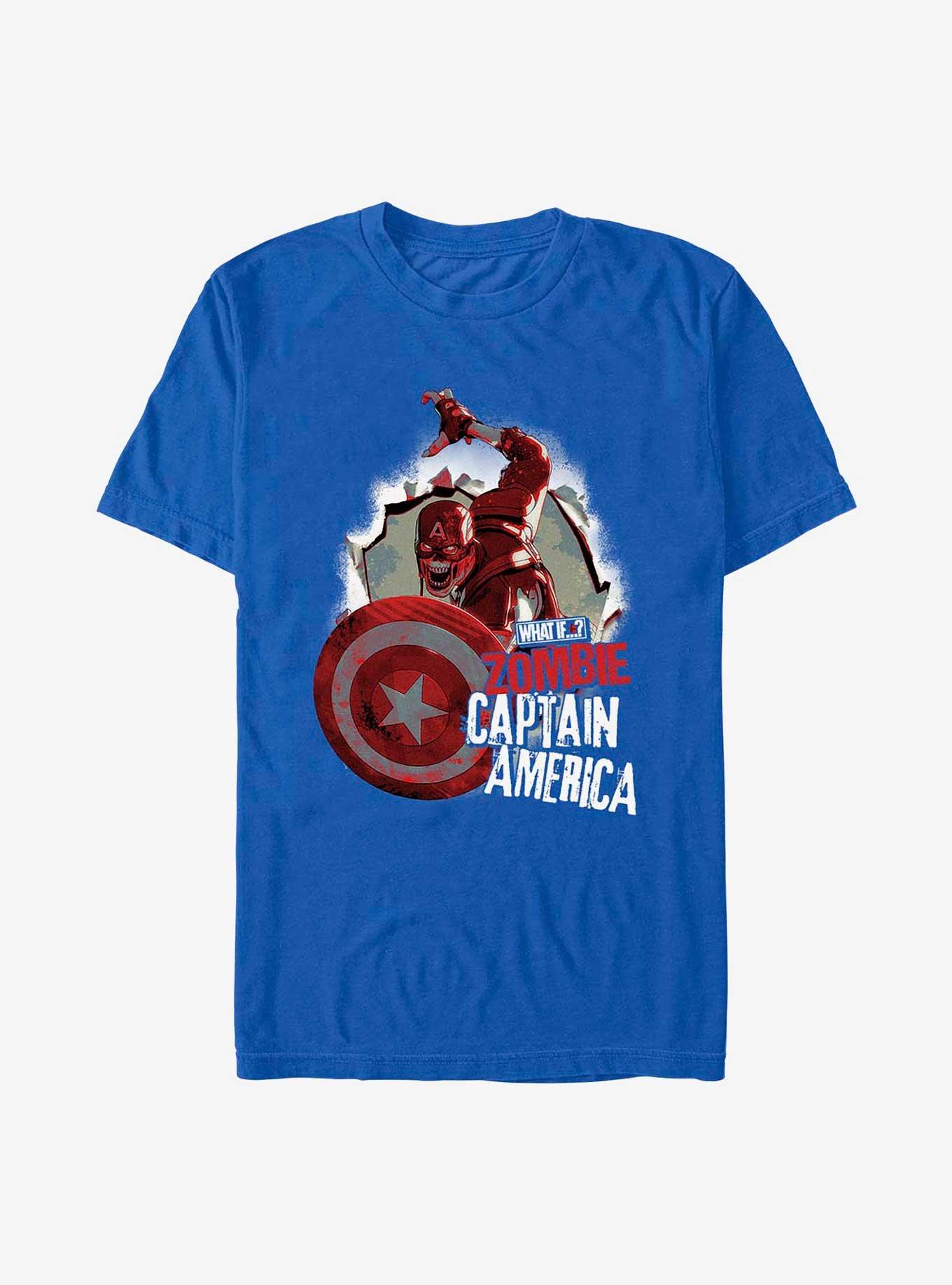Marvel What If?? Breakthrough Zombie Captain America T-Shirt, ROYAL, hi-res
