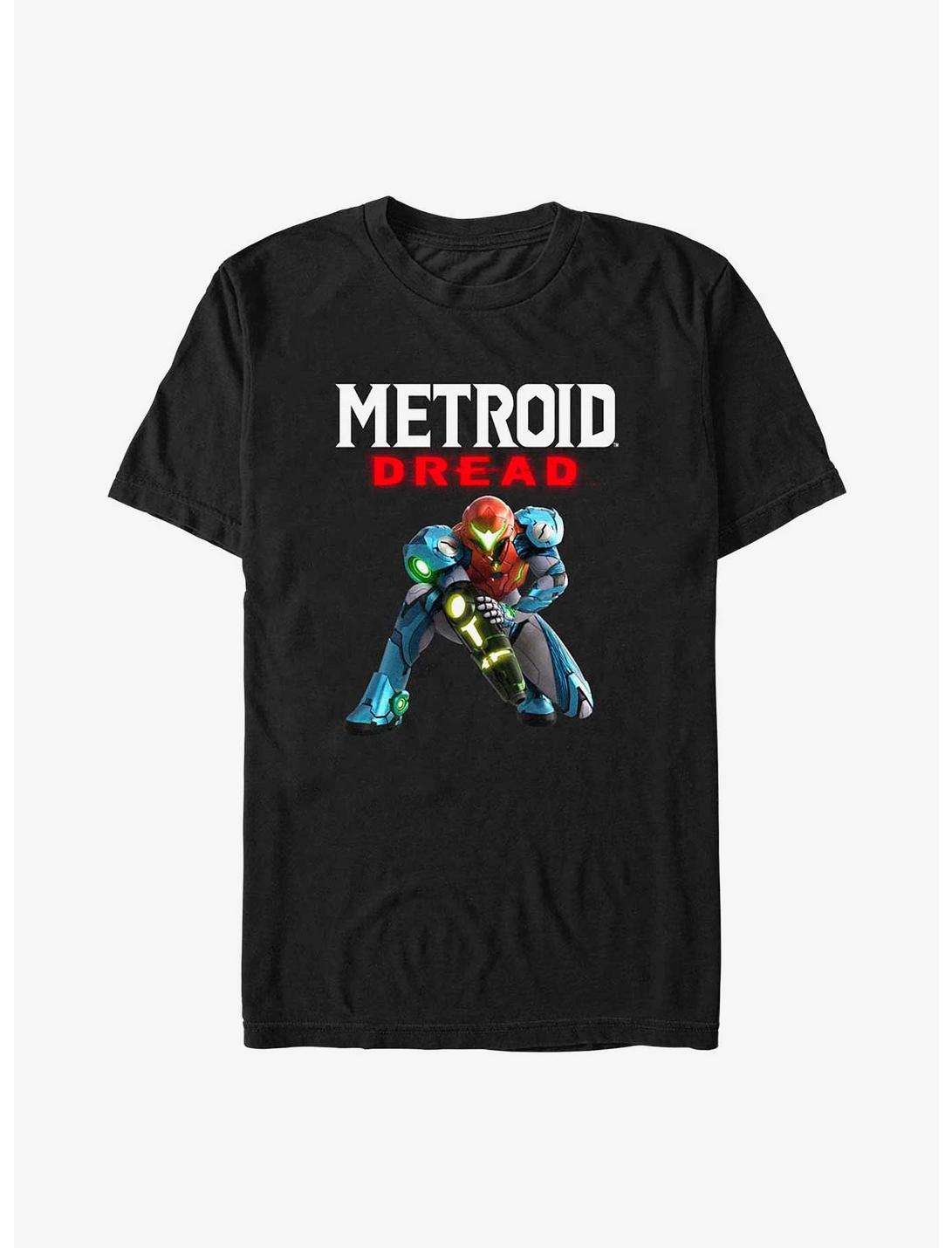 Nintendo Metroid Dread Samus Logo Lockup T-Shirt, BLACK, hi-res