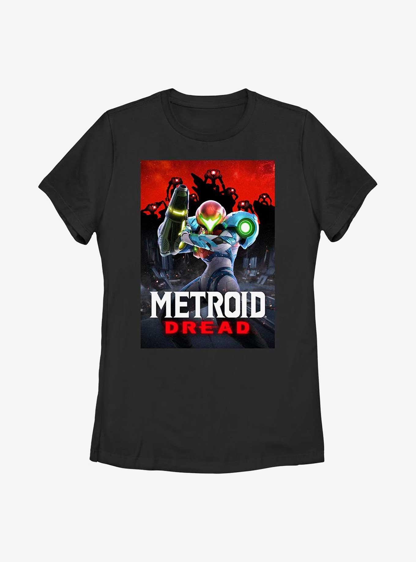 Nintendo Metroid Dread Poster Womens T-Shirt, BLACK, hi-res