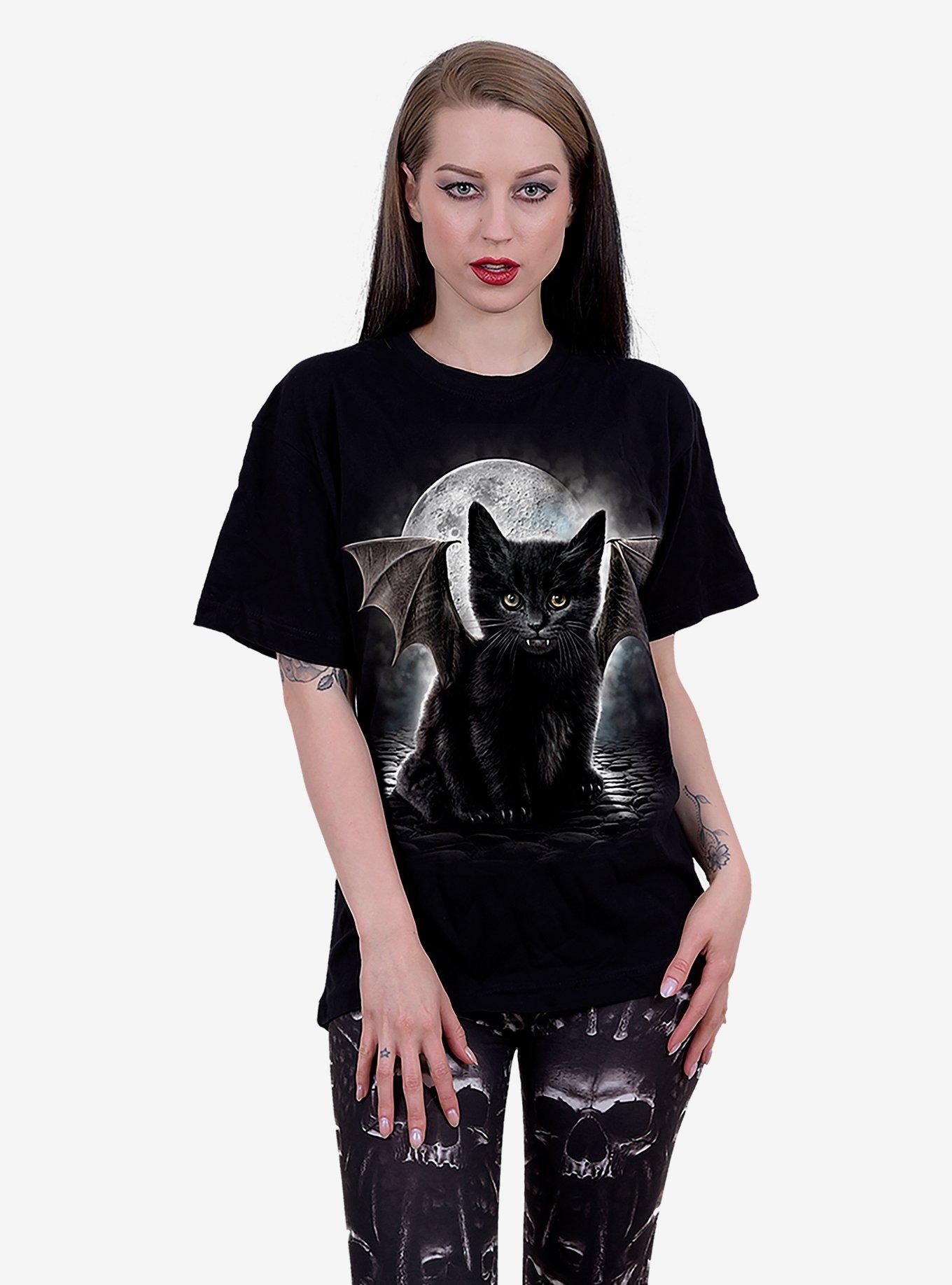 Bat Cat T-Shirt, BLACK, hi-res