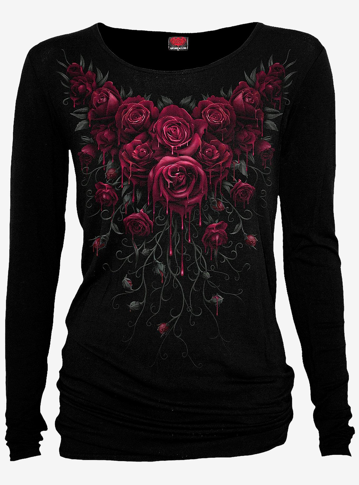 Blood Rose Long-Sleeve, BLACK, hi-res