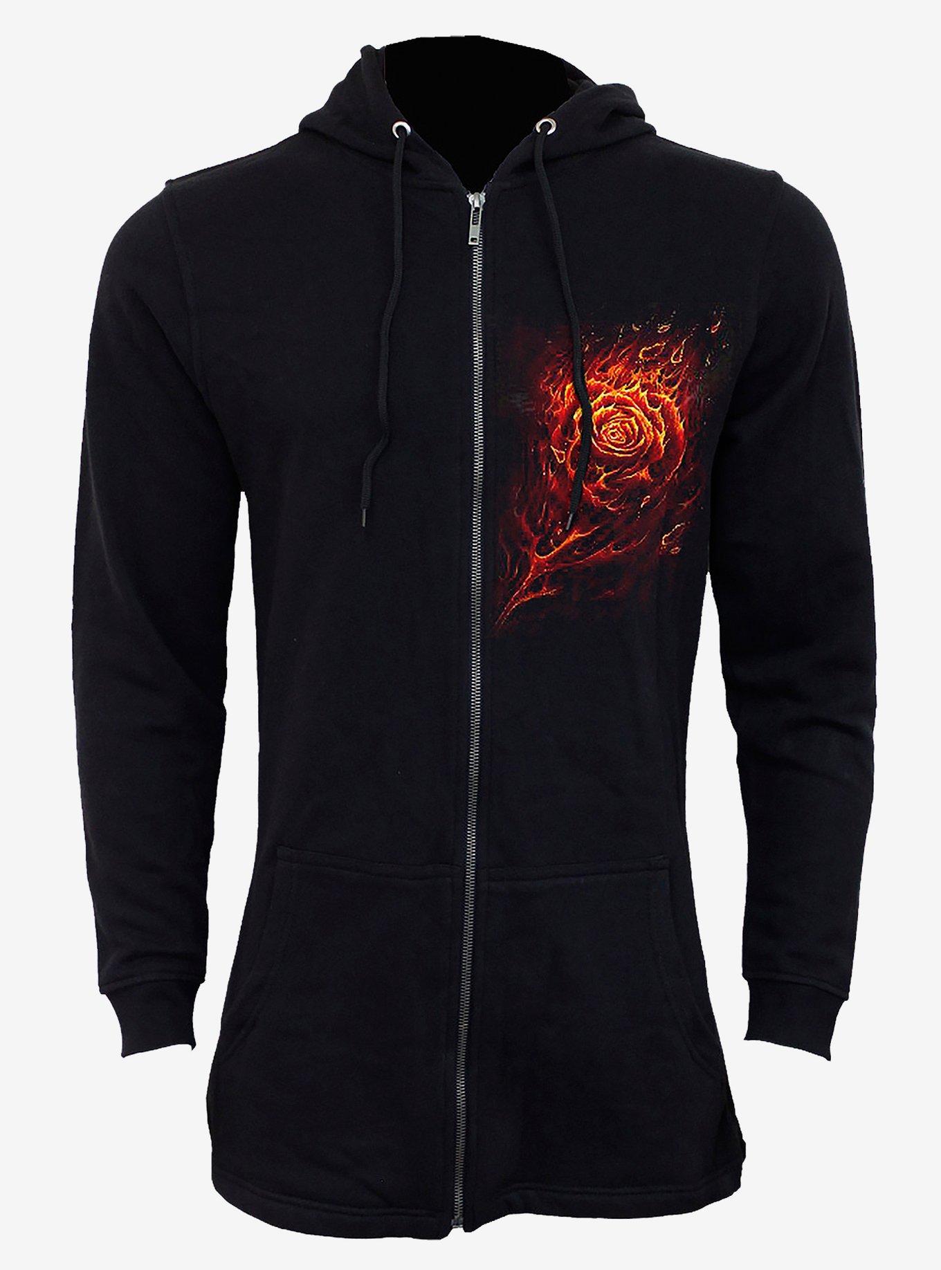 Burnt Rose Fish Tail Zip Hoodie, , hi-res