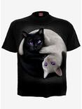 Yin Yang Cats T-Shirt, BLACK, hi-res