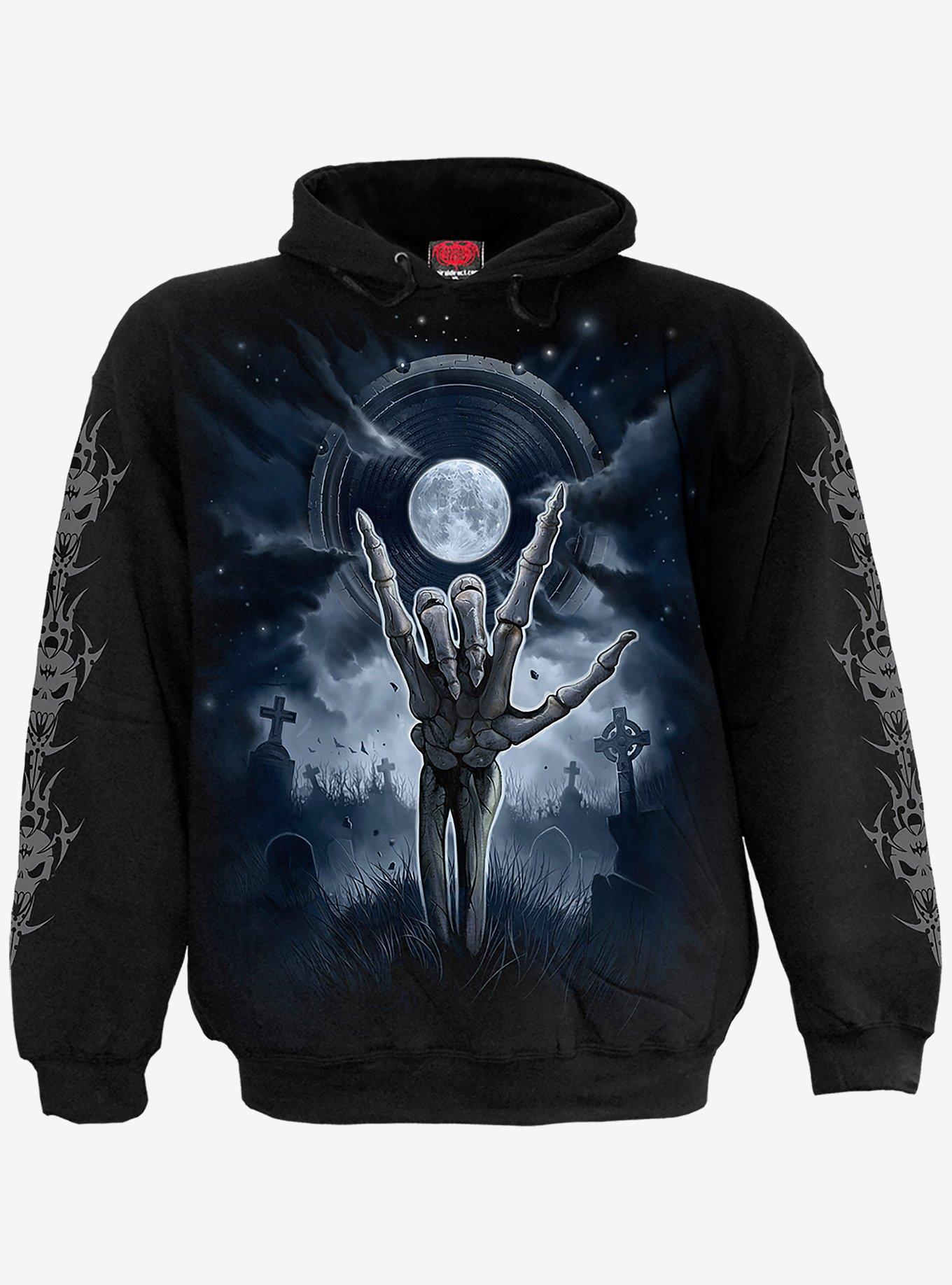 Grim Rocker Hoodie, BLACK, hi-res