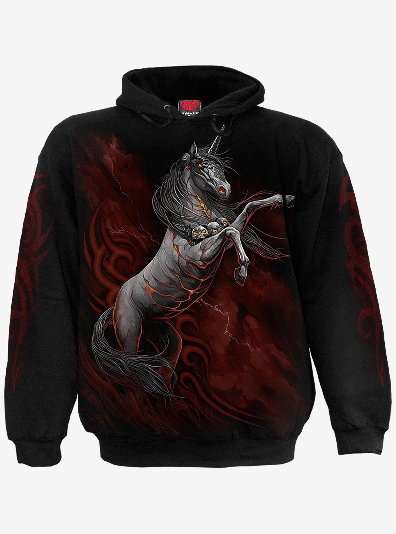 Infernal Unicorn Hoodie, BLACK, hi-res