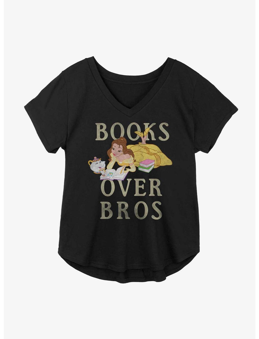 Disney Beauty And The Beast Books Over Bros Girls Plus Size T-Shirt, BLACK, hi-res