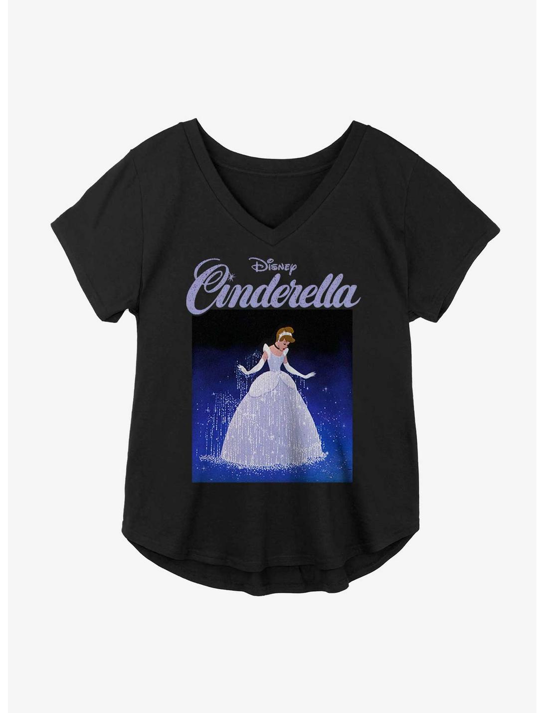 Disney Cinderella Dress Transformation Girls Plus Size T-Shirt, BLACK, hi-res